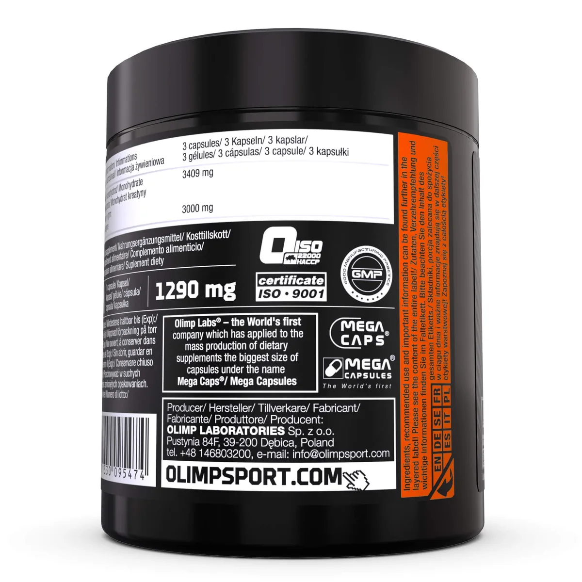Creatine 1000 Mega Caps (180 Kapseln) – Bild 3