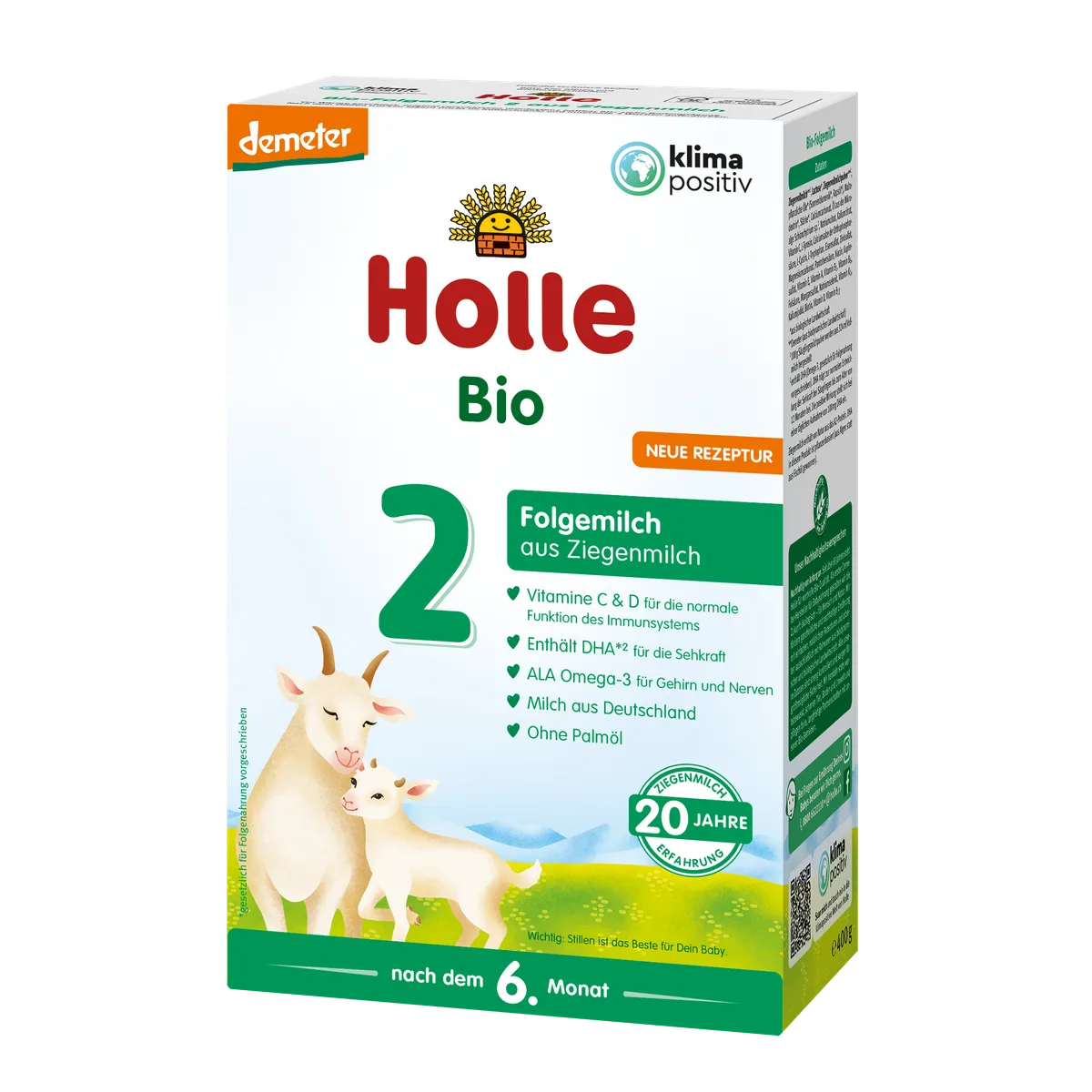 Demeter Bio-Folgemilch 2 auf Ziegenmilchbasis - 5x400g - nach dem 6. Monat – Bild 2