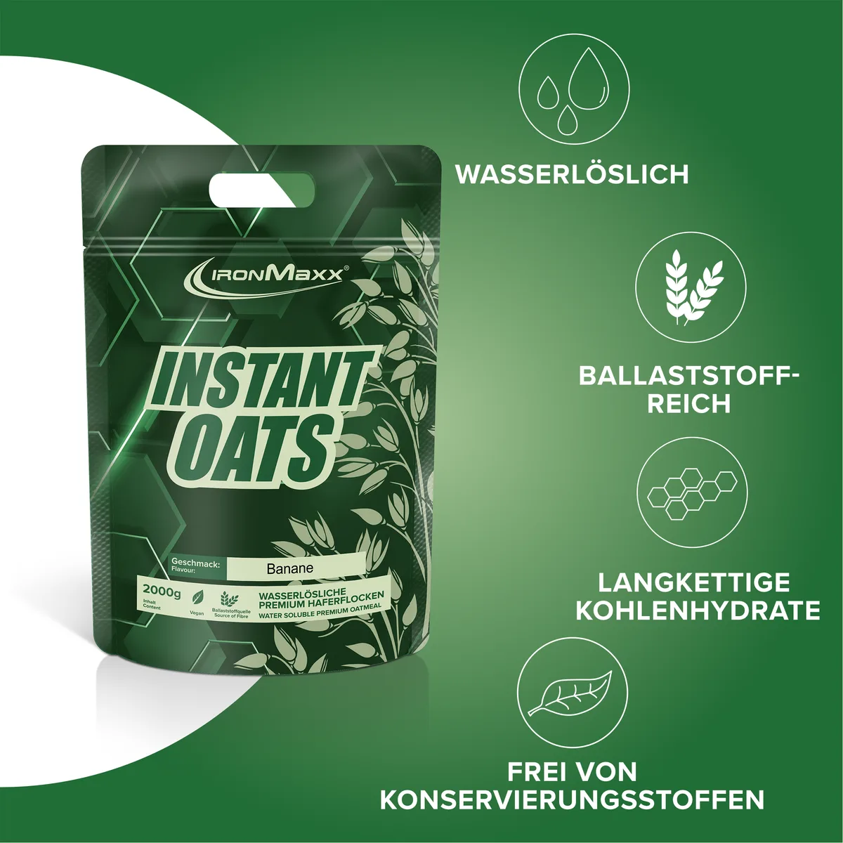 Instant Oats (2000g) - Banane – Bild 2