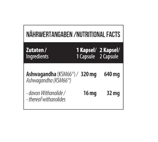 MST Ashwagandha KSM66® 60 Kapseln – Bild 2
