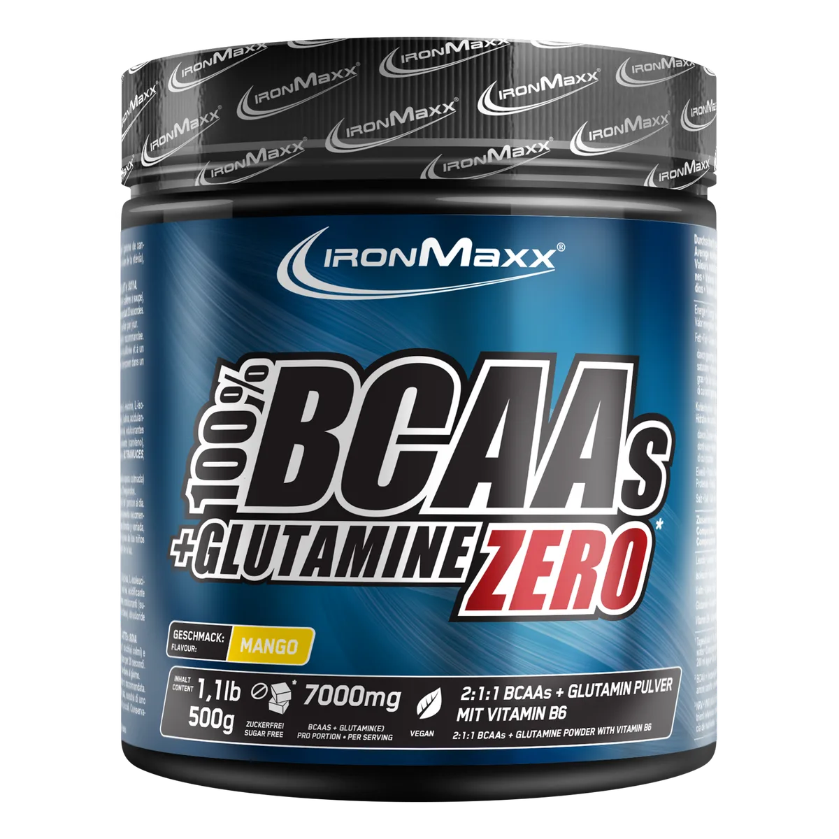 100% BCAAs + Glutamine Zero (500g) - Mango