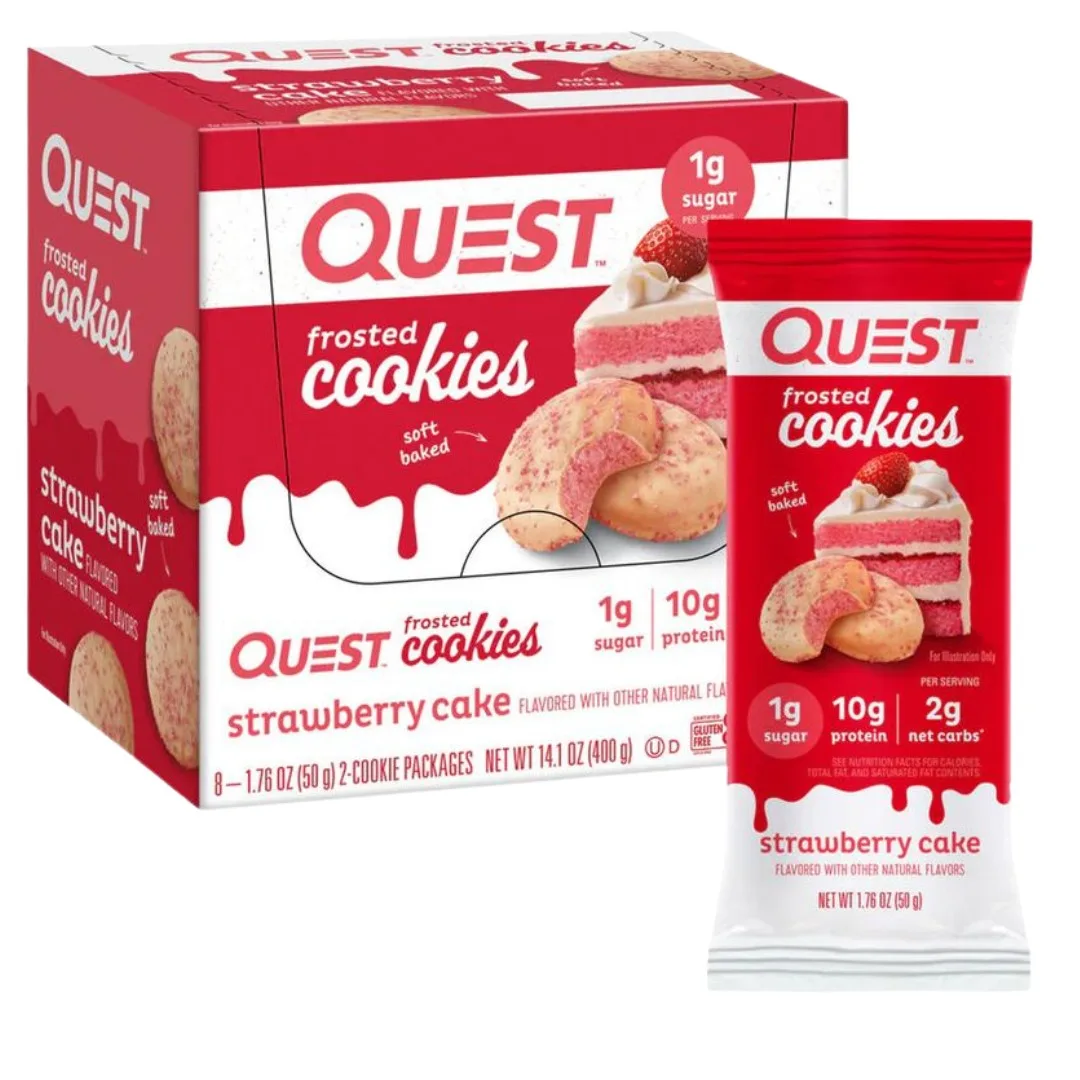 Quest Nutrition Frosted Cookies - 8x25g im Karton