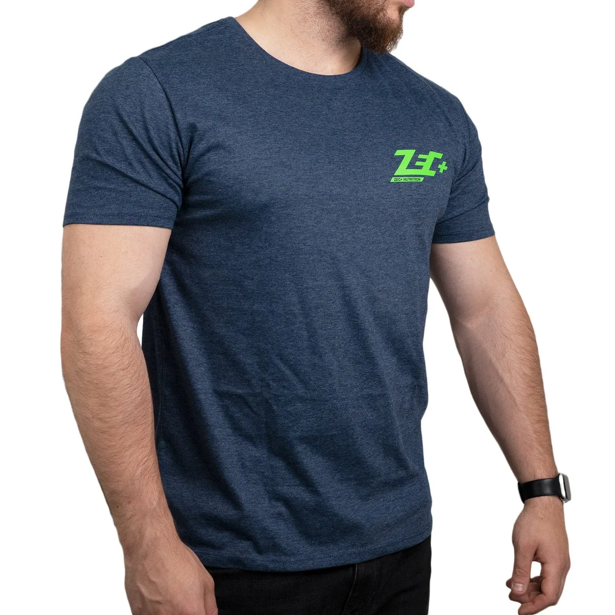 ZEC+ T-SHIRT MELANGE Blau / 2XL – Bild 3