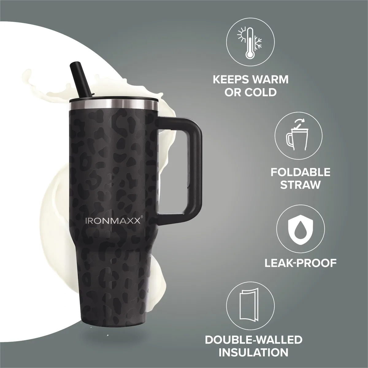 IronMaxx Cup V4.0 (1200ml) - Leo-Style Black – Bild 6