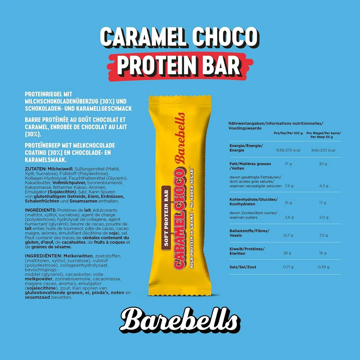 Soft Protein Bar (55g) Caramel Choco – Bild 5