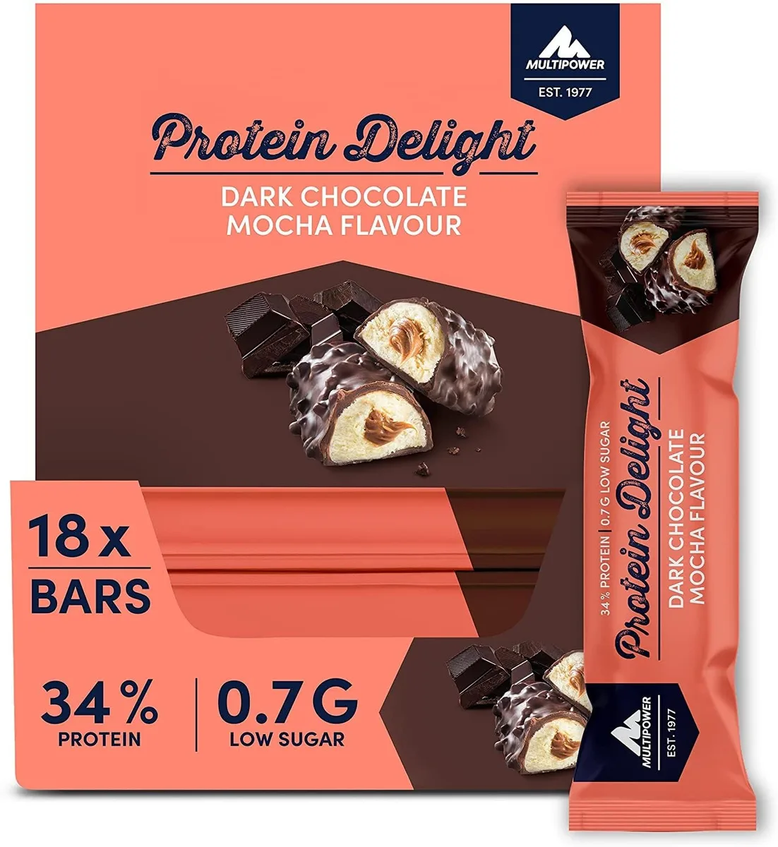 Protein Delight (18x35g) Dark Chocolate Mocha – Bild 7