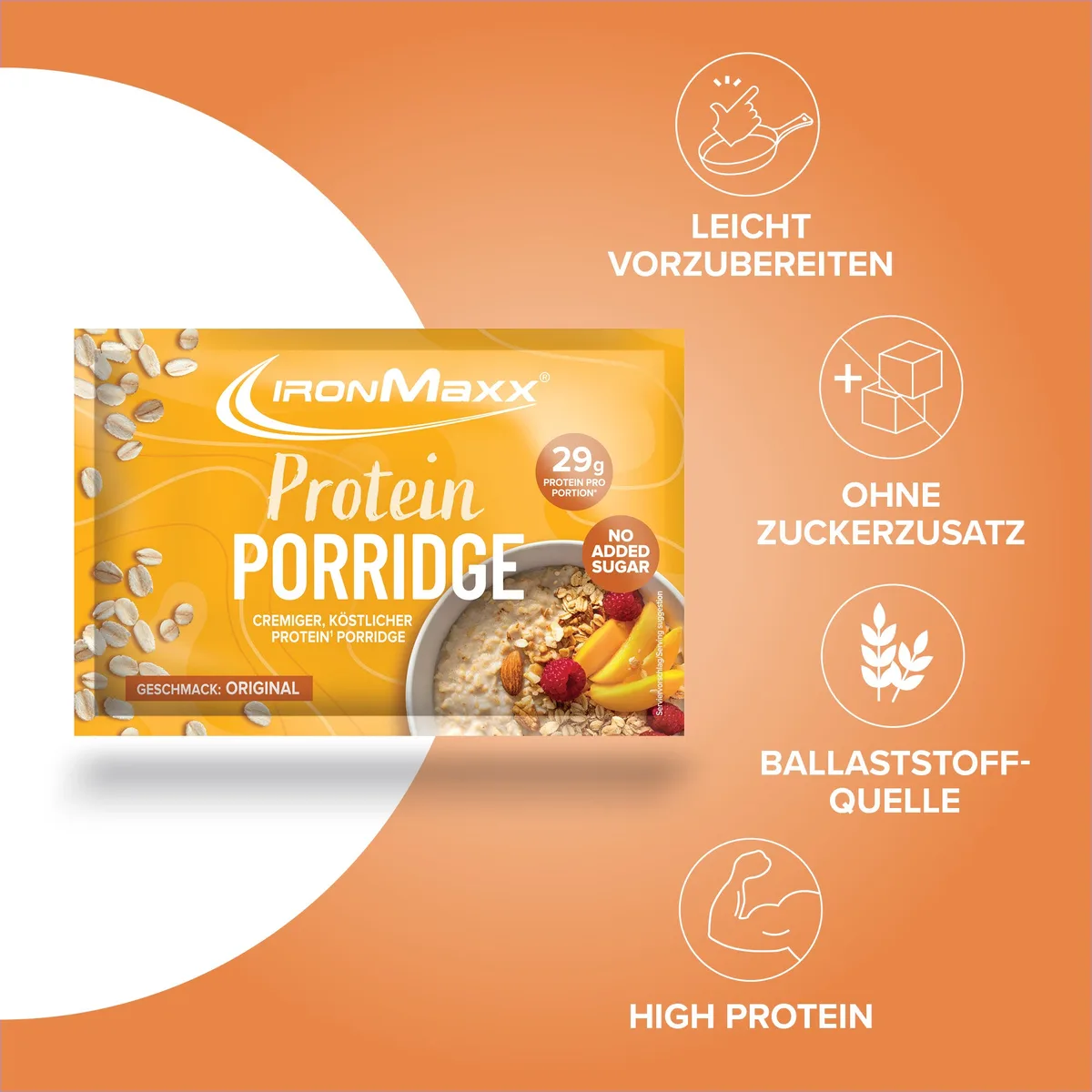 Protein Breakfast Sachets (10x60g) - Porridge – Bild 3