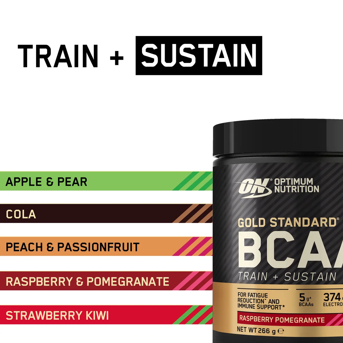 Gold Standard BCAA Train&Sustain (266g) Erdbeer-Kiwi – Bild 7