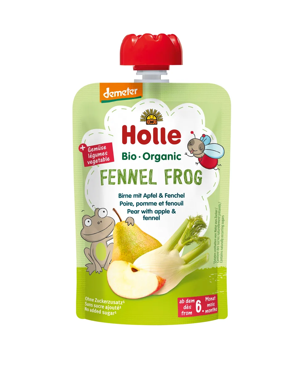 Demeter Pouchy ab dem 6. Monat (90g) Banane, Apfel, Mango & Aprikose – Bild 2