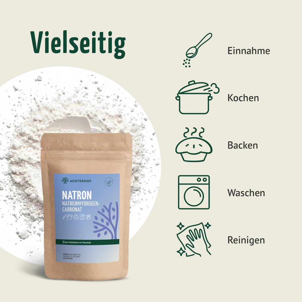 Natron Natriumhydrogencarbonat (1000g) – Bild 4