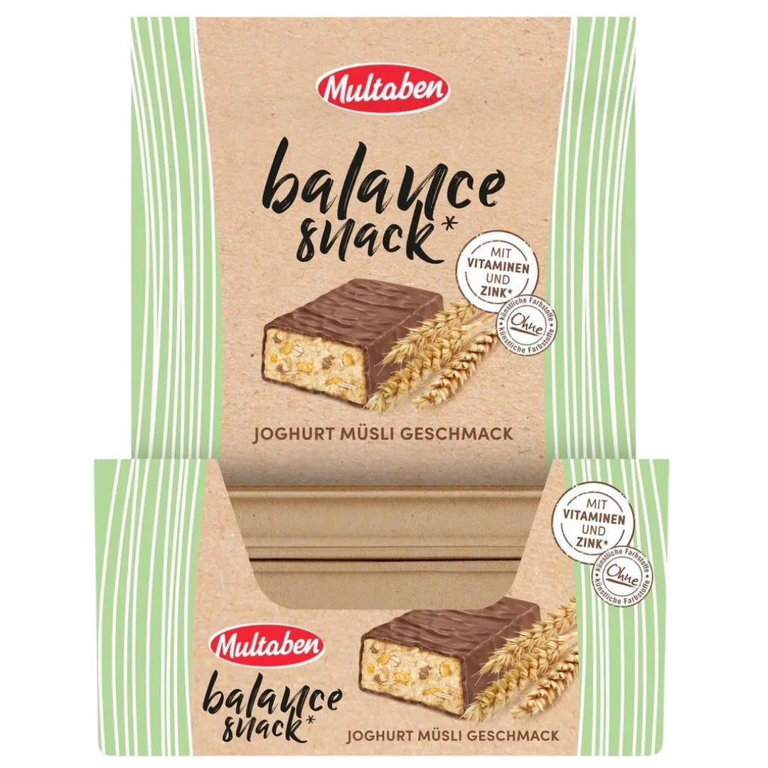 Multaben Balance Snack - 18x38g Riegel im Karton (MHD-Ware)
