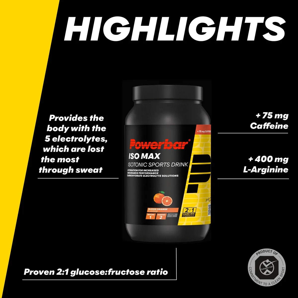 Powerbar Isomax Blood Orange / 1200g – Bild 2