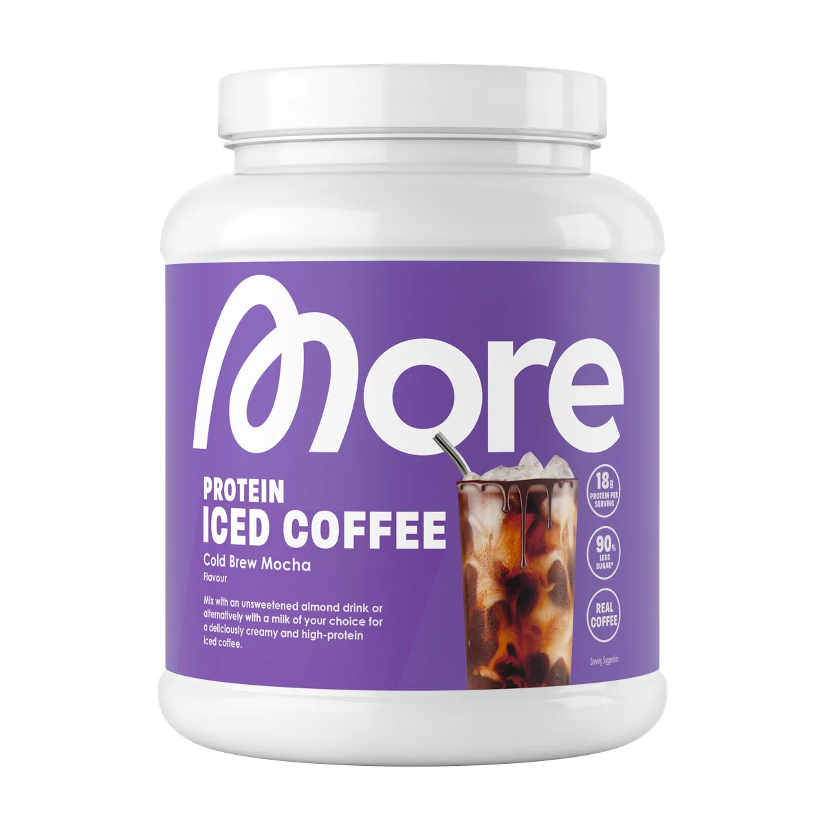Protein Iced Coffee Decaff Dark Cookie Crumble / 500g – Bild 3