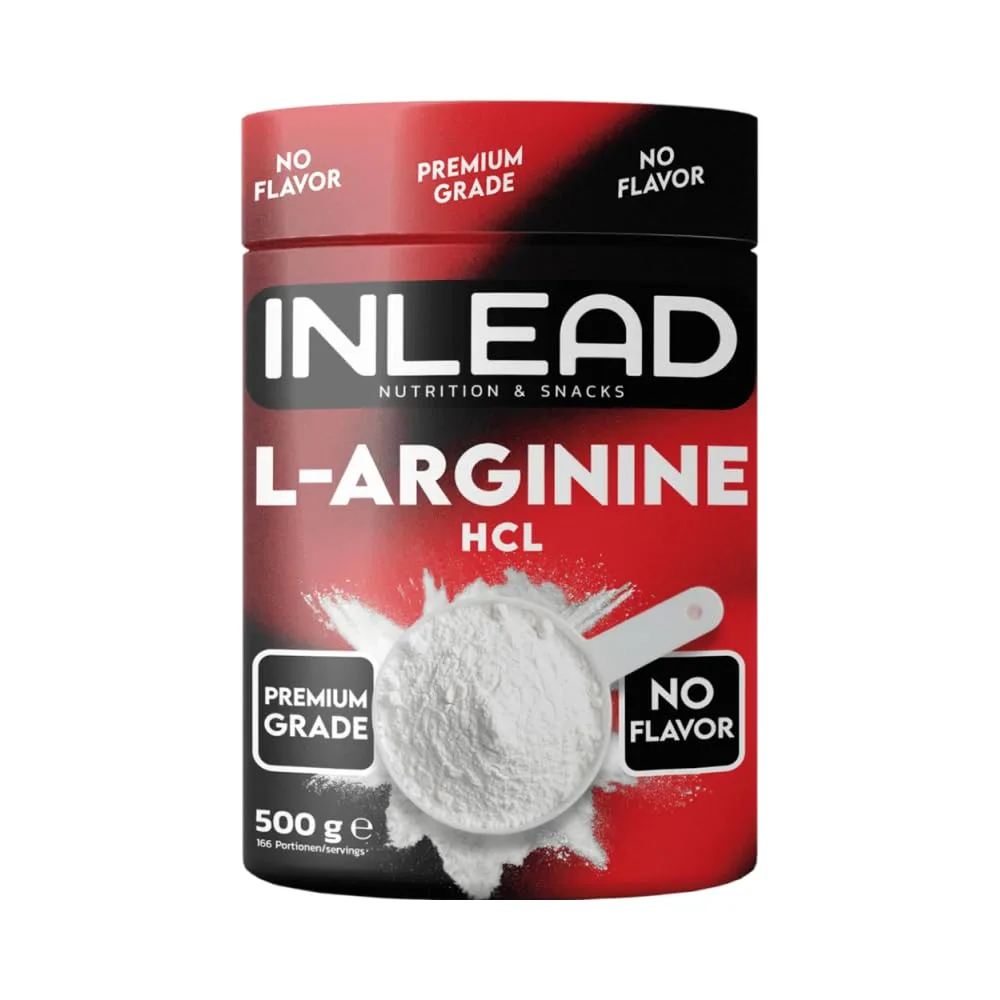 INLEAD - L-Arginin HCL | Hoch Bioverfügbare Aminosäure zur Unterstützung von Fitness und Wohlbefinden - 500g