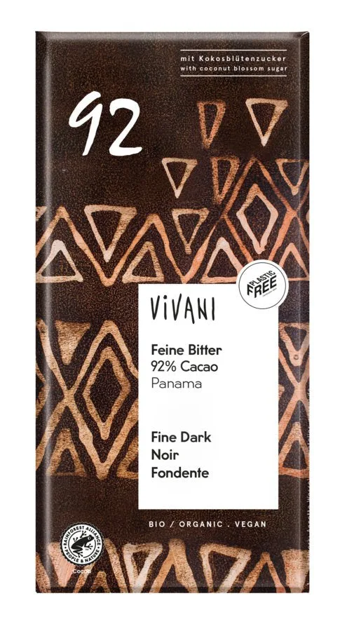 Cacao 92% Feine Bitter Schokolade Panama bio (80g)