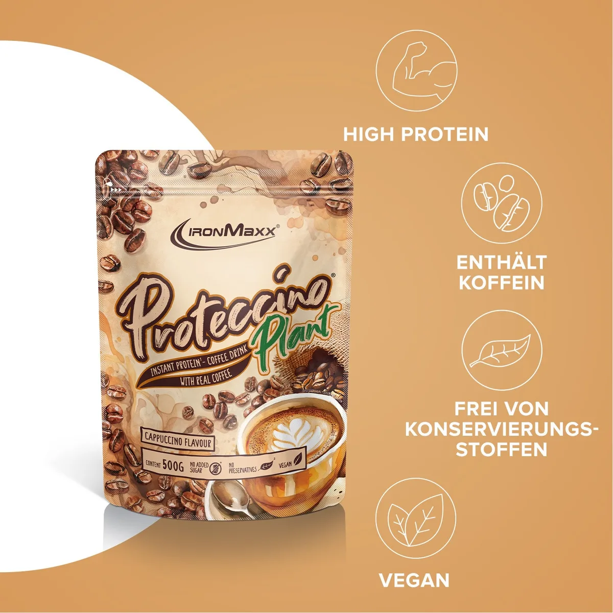 Proteccino Plant (500g) - Cappuccino – Bild 2
