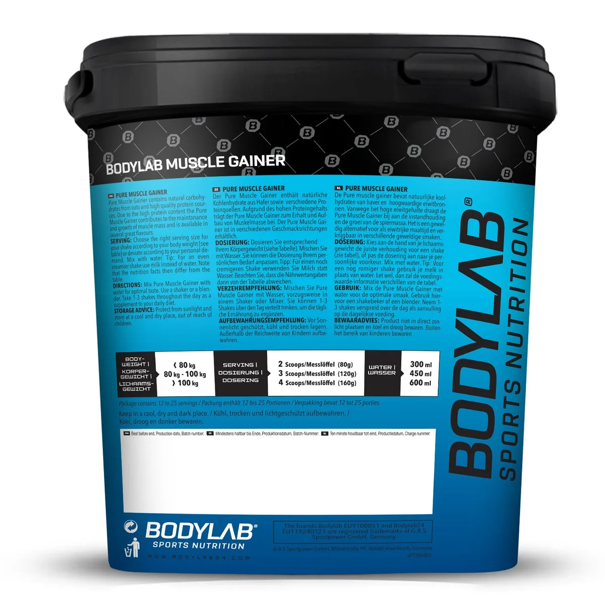 Pure Muscle Gainer (2000g) Vanille-Zimt – Bild 8