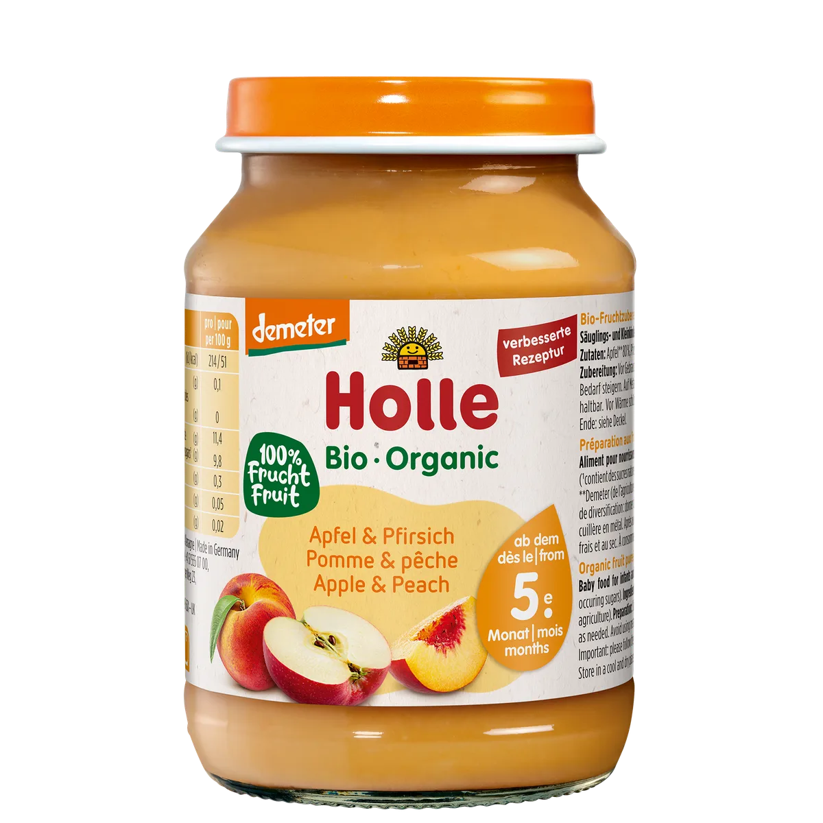 Apfel & Pfirsich - 190g - Demeter ab dem 5. Monat