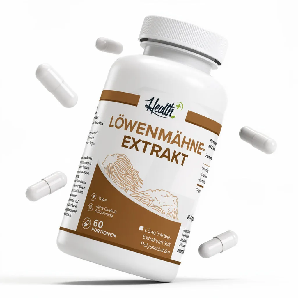 HEALTH+ LÖWENMÄHNE EXTRAKT, 60 Kapseln – Bild 2