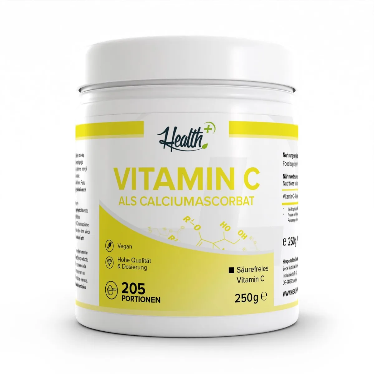 HEALTH+ VITAMIN C PULVER (Calciumascorbat), 250g