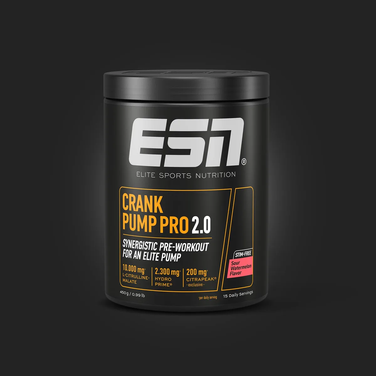 ESN Crank Pump Pro 2.0, Sour Watermelon, 450 g, Pre Workout Booster - made in Germany – Bild 2
