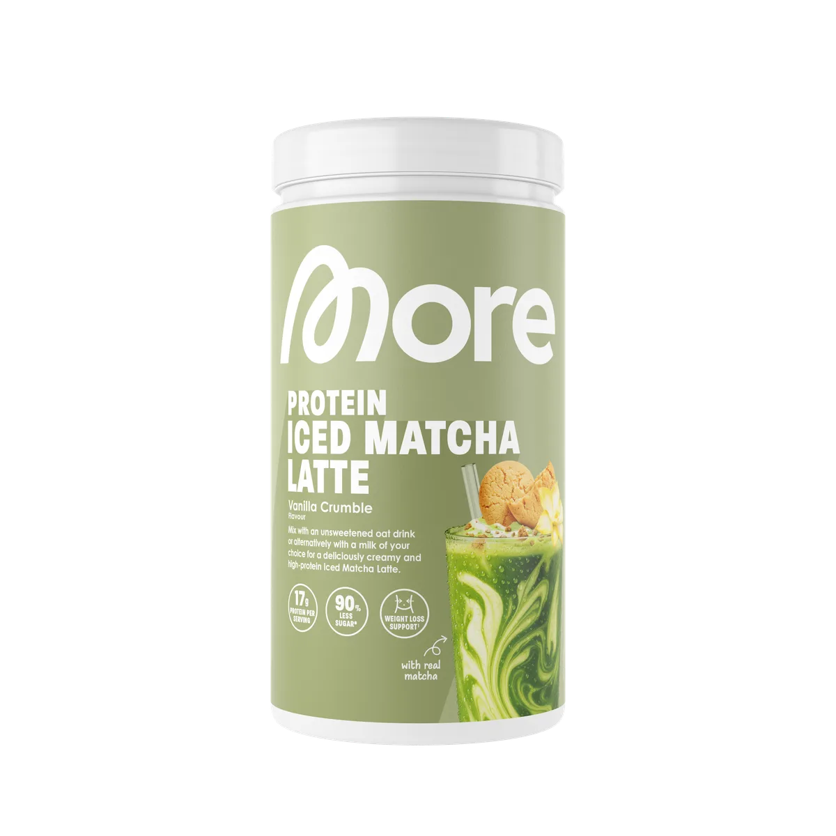 More Protein Iced Matcha Latte Strawberry Cheesecake / 500g – Bild 5
