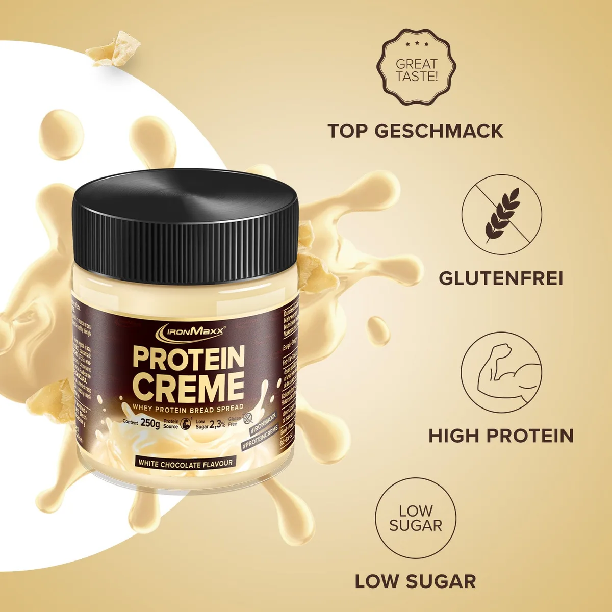 Protein Creme (250g) - Weiße Schokolade Special Edition – Bild 7