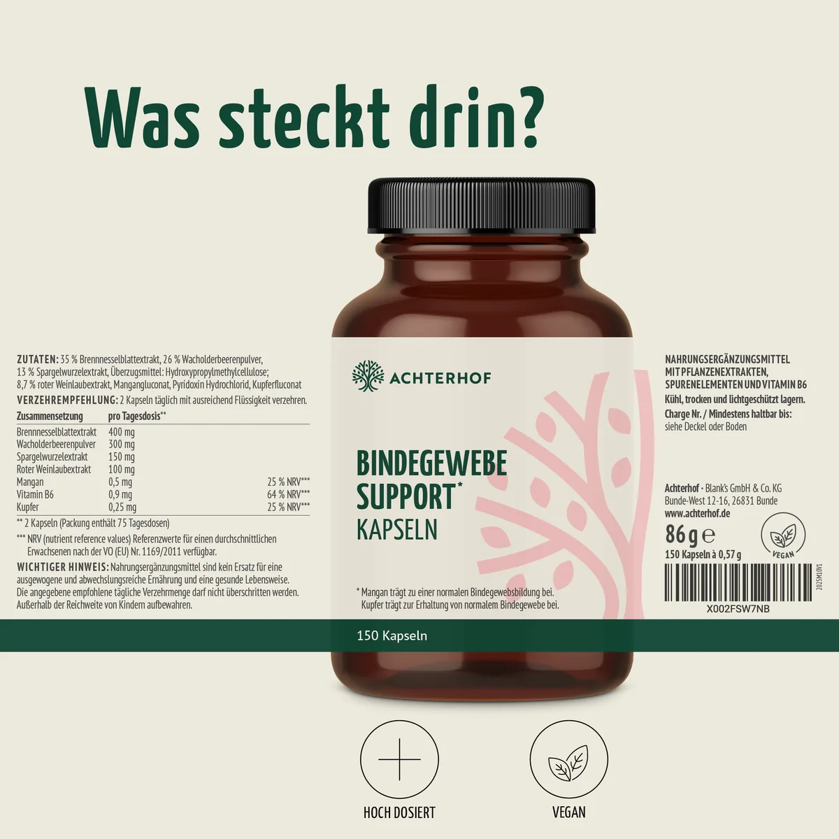 Bindegewebe Support Kapseln (150 Kapseln) – Bild 7