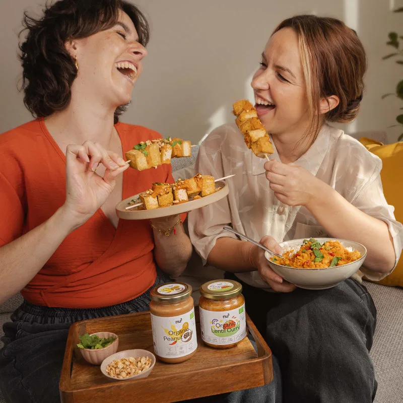 nu3 Bio Erdnuss-Saté-Sauce + Bio Linsen-Curry – Bild 3
