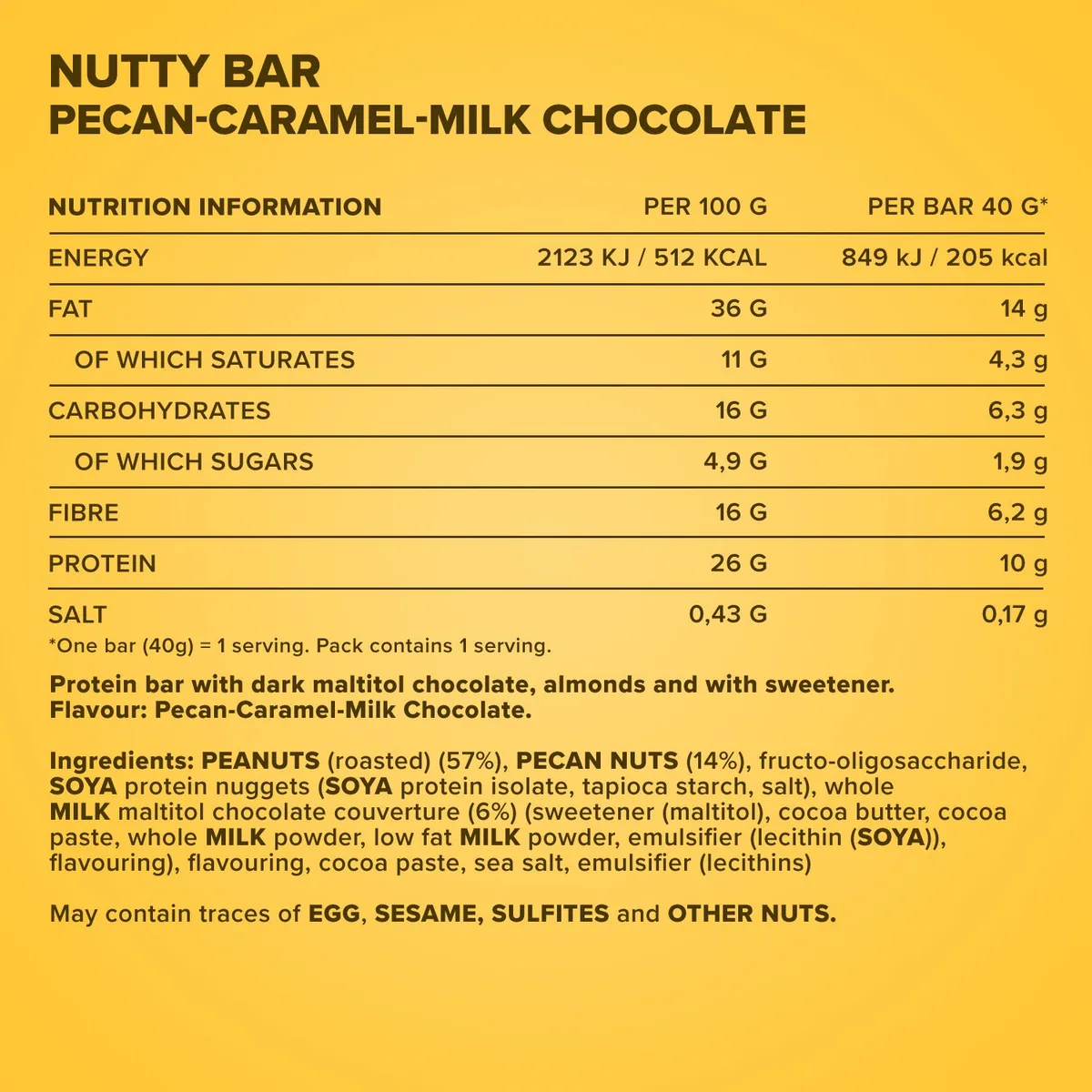 Nutty Bar (12x40g) - Pecan Caramel Milk Chocolate – Bild 5
