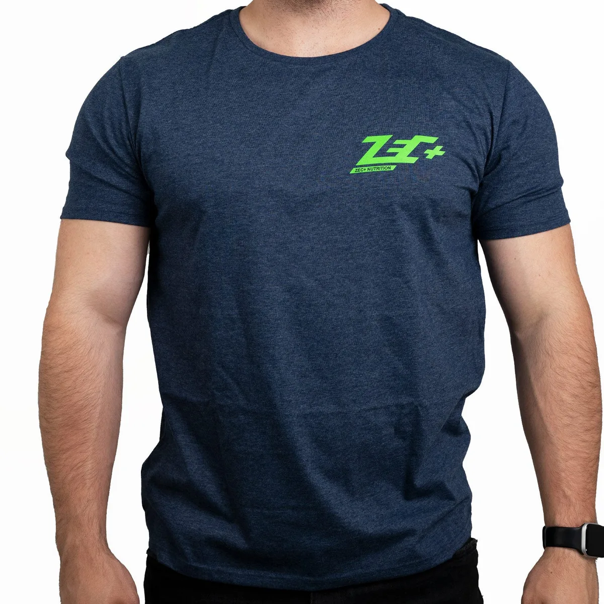 ZEC+ T-SHIRT MELANGE Blau / 2XL
