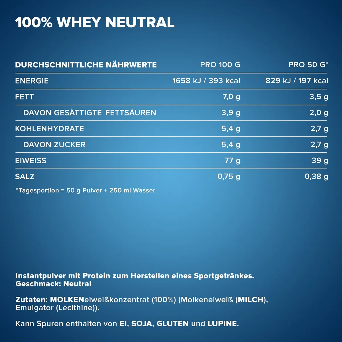 100% Whey Protein (900g) - Neutral – Bild 4