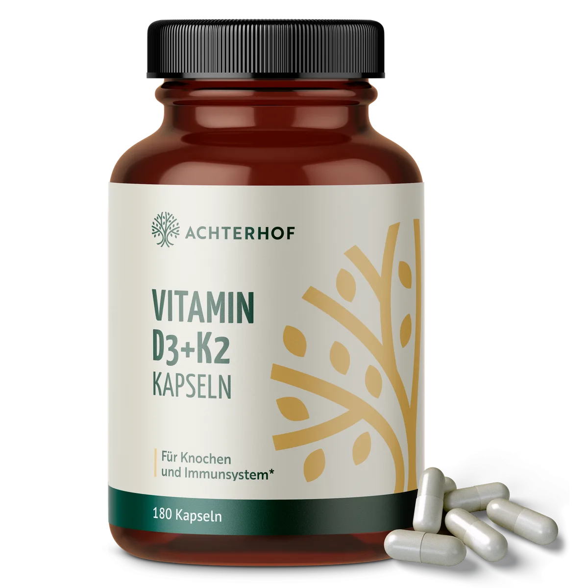 Vitamin D3+K2 Kapseln (180 Kapseln)