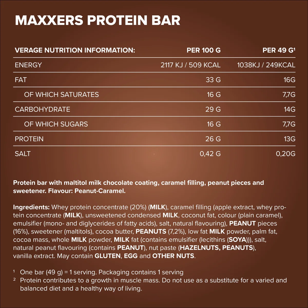 Maxxers (49g) - Peanut Caramel – Bild 4
