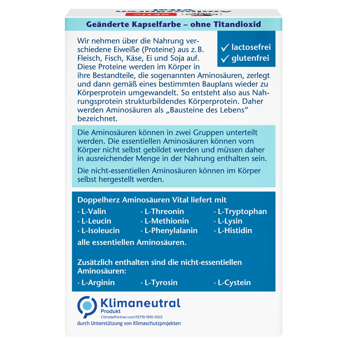 Aminosäuren Vital (30 Kapseln) – Bild 4