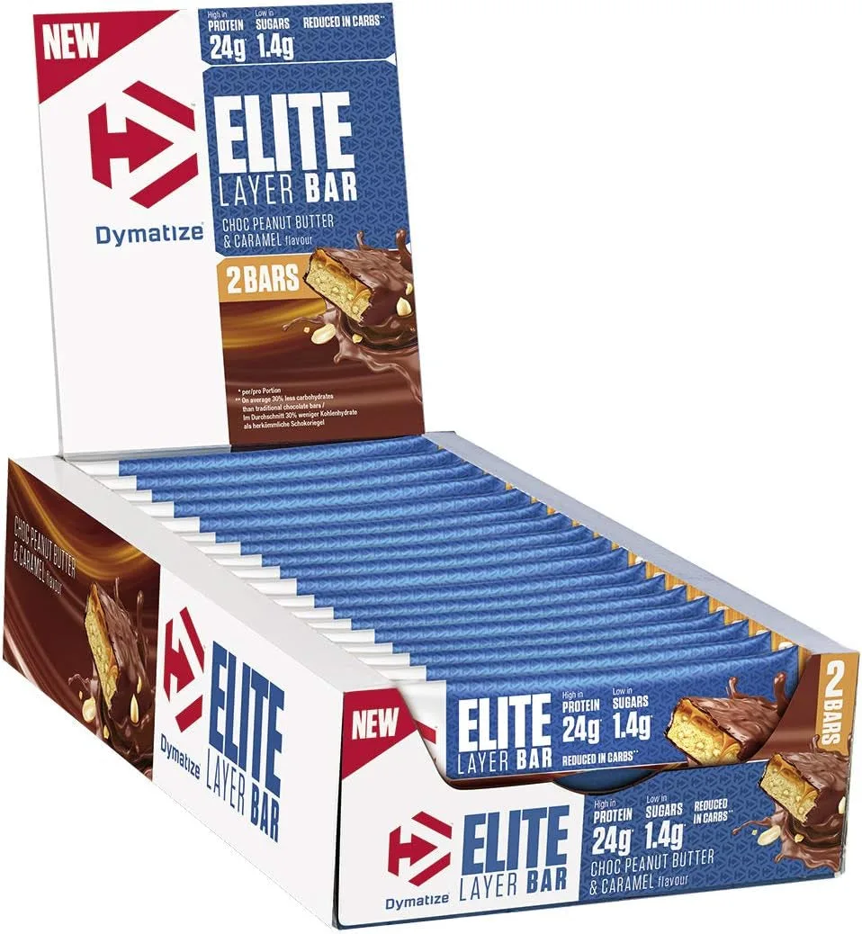 Elite Layer Bar (18x60g) Choc Peanut Butter & Caramel
