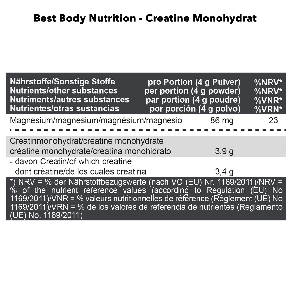 Creatin Monohydrat (500g) – Bild 3