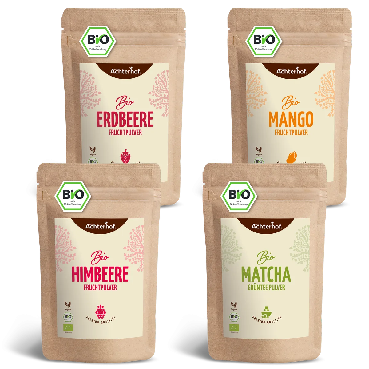 Bio Matcha Fruchtpulver Set