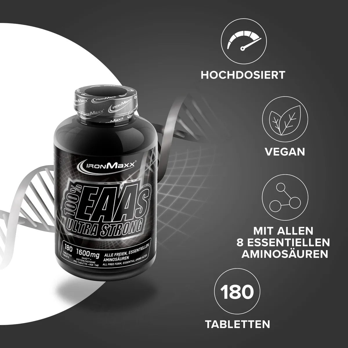 100% EAAs Ultra Strong - 180 Tabletten – Bild 2