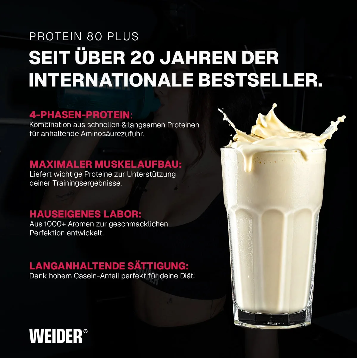 Protein 80 Plus Waldfrucht-Joghurt / 500 g – Bild 3