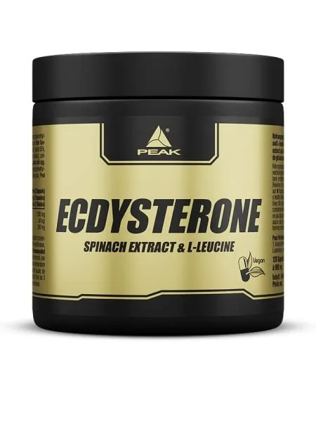 PEAK Ecdysteron - 120 Kapseln I Beta Ecdysteron I Spinatextrakt I pflanzliches Steroidhormon I mit Leucin I Muskelmasse I Muskelaufbau I vegan