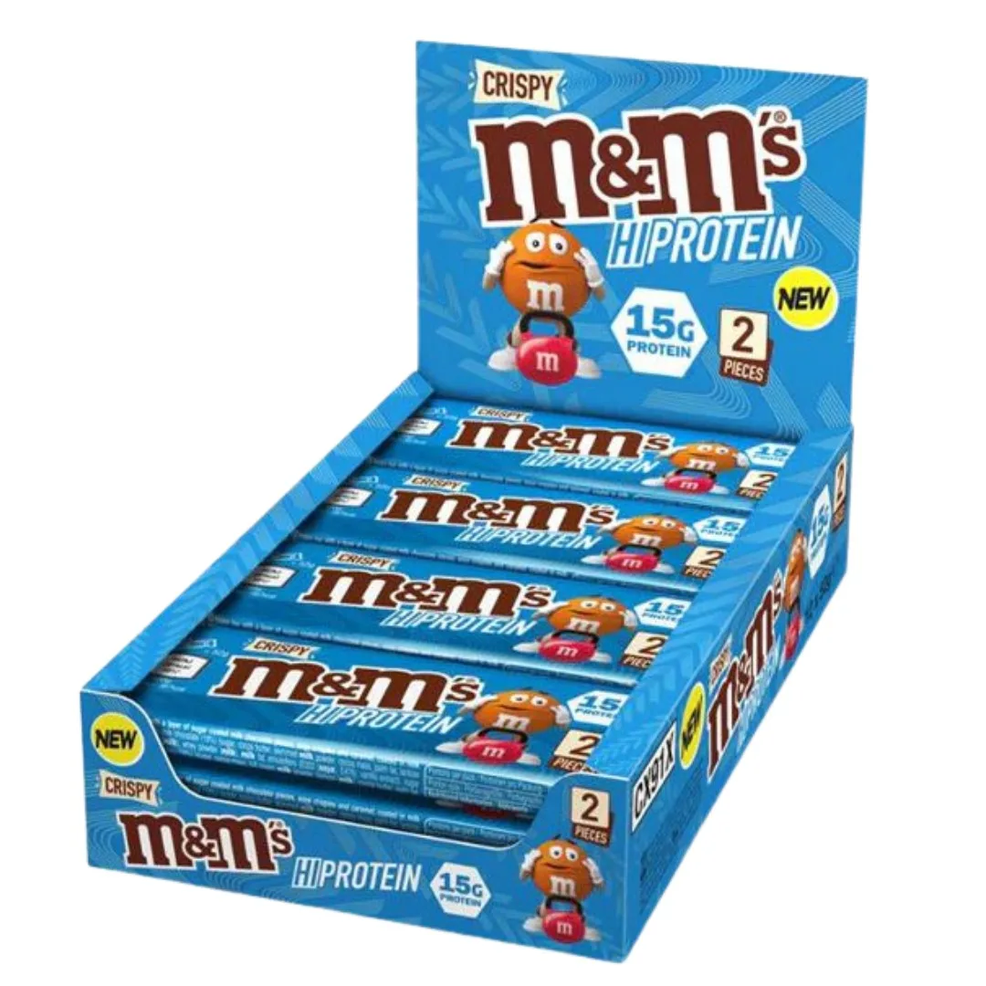 Mars M&M´s Hi Protein Bar - 12 x 52g im Karton (MHD)