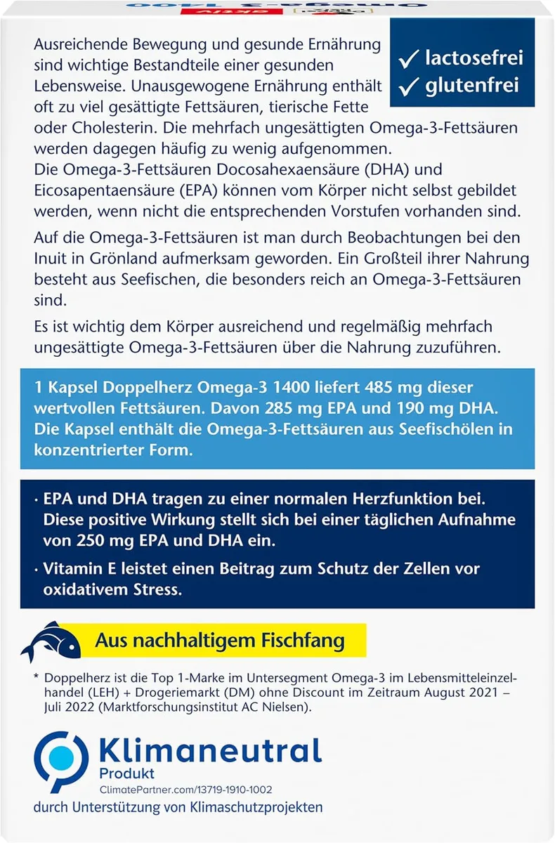 Omega-3 1400mg (30 Kapseln) – Bild 2