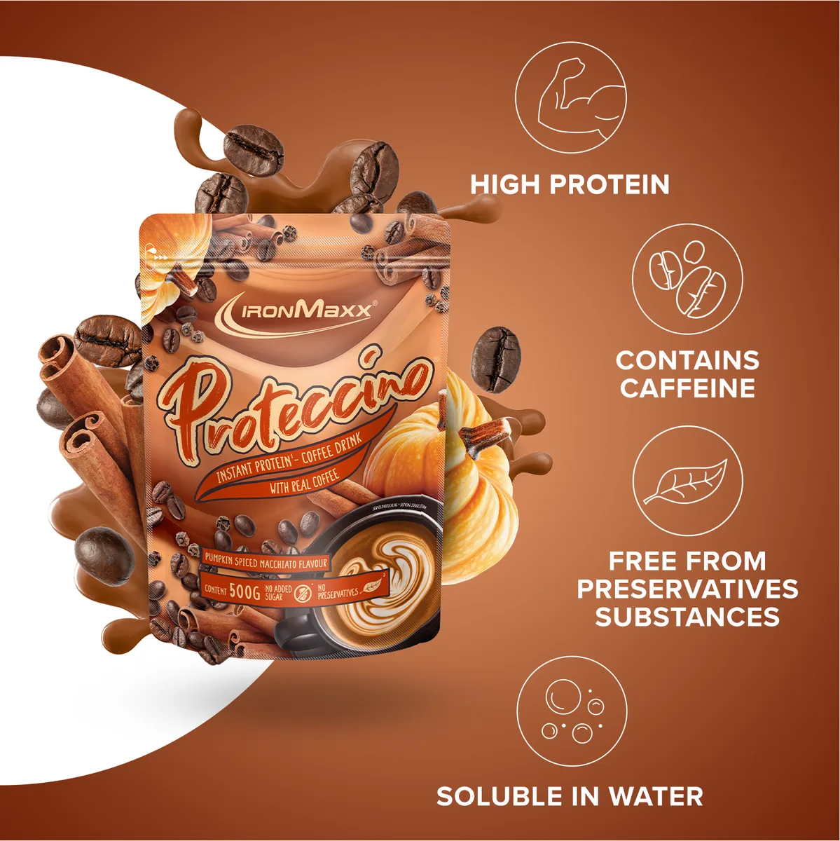 Proteccino Plant (500g) - Pumpkin Spiced Macchiato – Bild 7