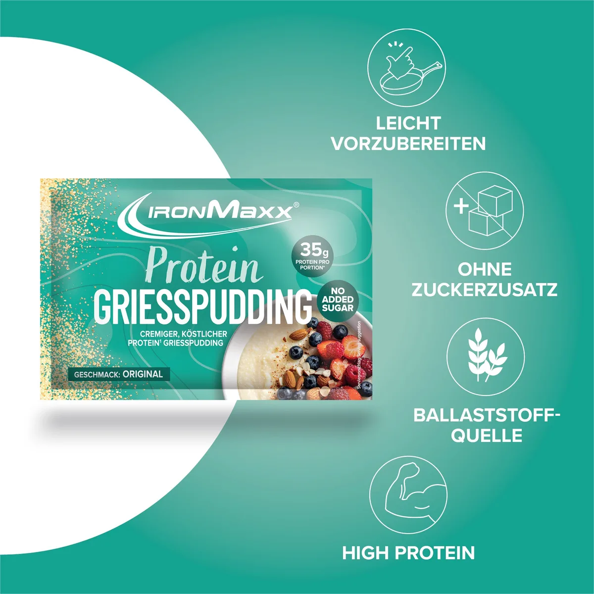 Protein Breakfast Sachets (10x60g) - Grieß – Bild 3