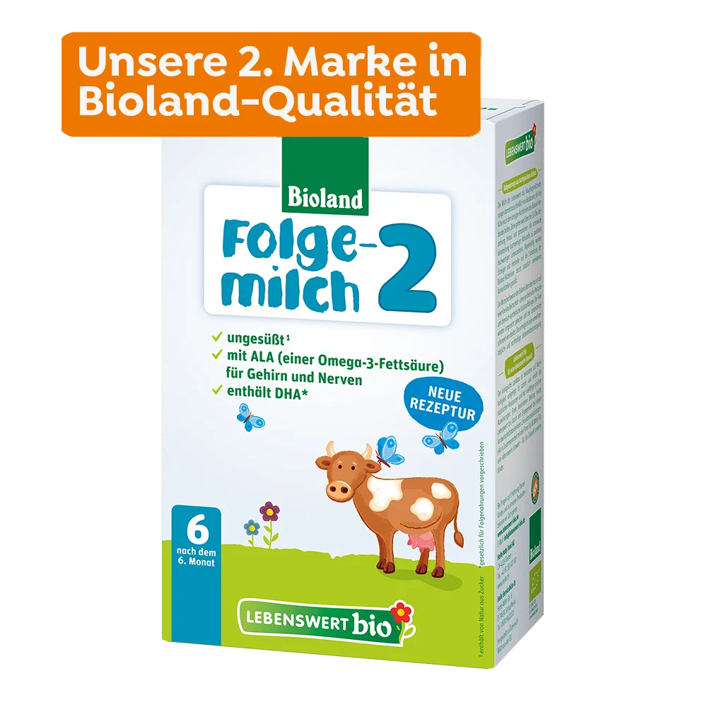Lebenswert Bio-Folgemilch 2 nach dem 6. Monat (500g)