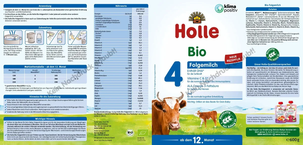 Bio-Folgemilch 4 ab dem 12. Monat (600g) – Bild 2