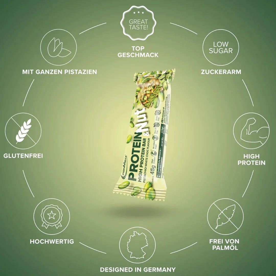 Protein & Nut (12x45g) - Pistachio White Choc – Bild 5
