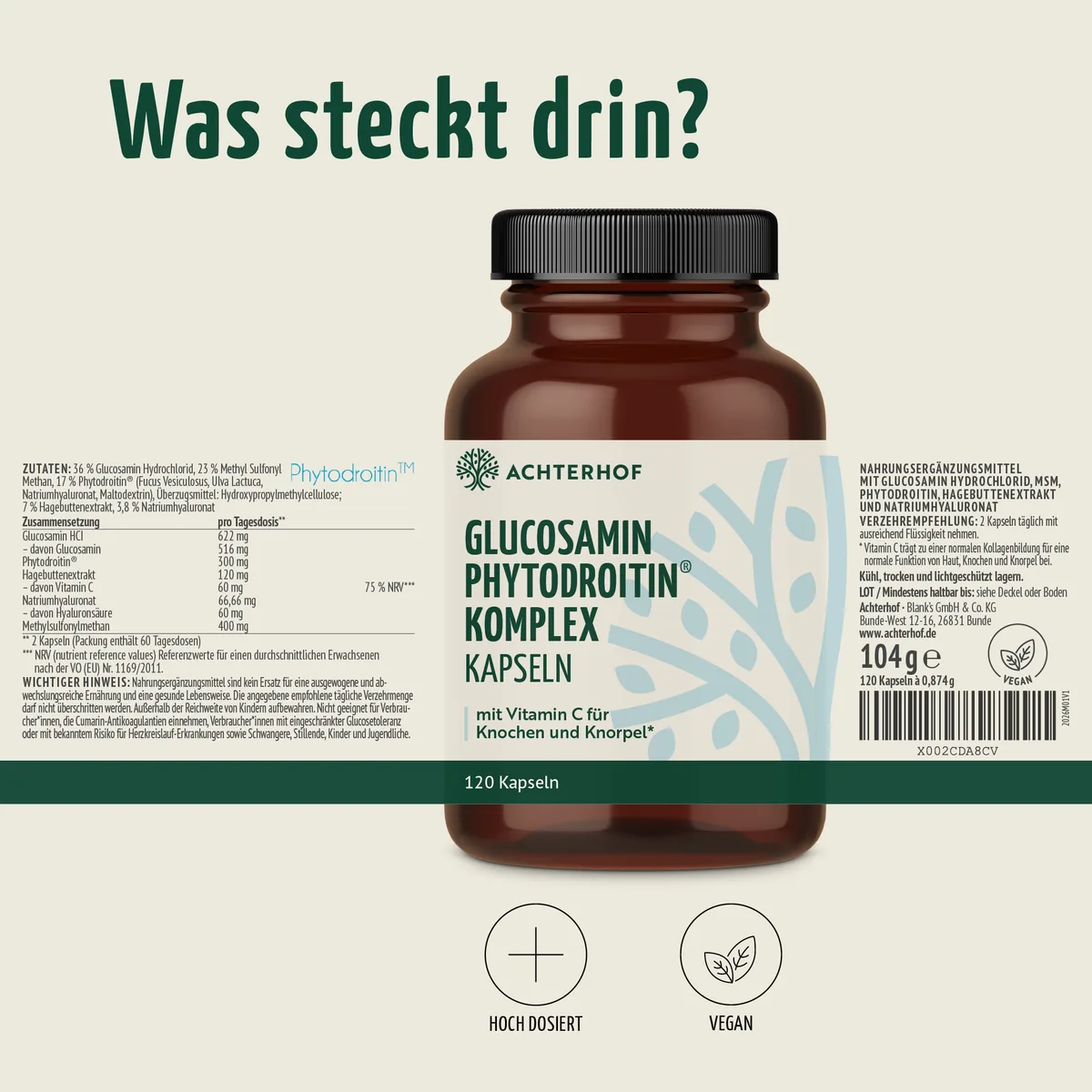 Glucosamin Phytodroitin® Komplex (120 Kapseln) – Bild 7
