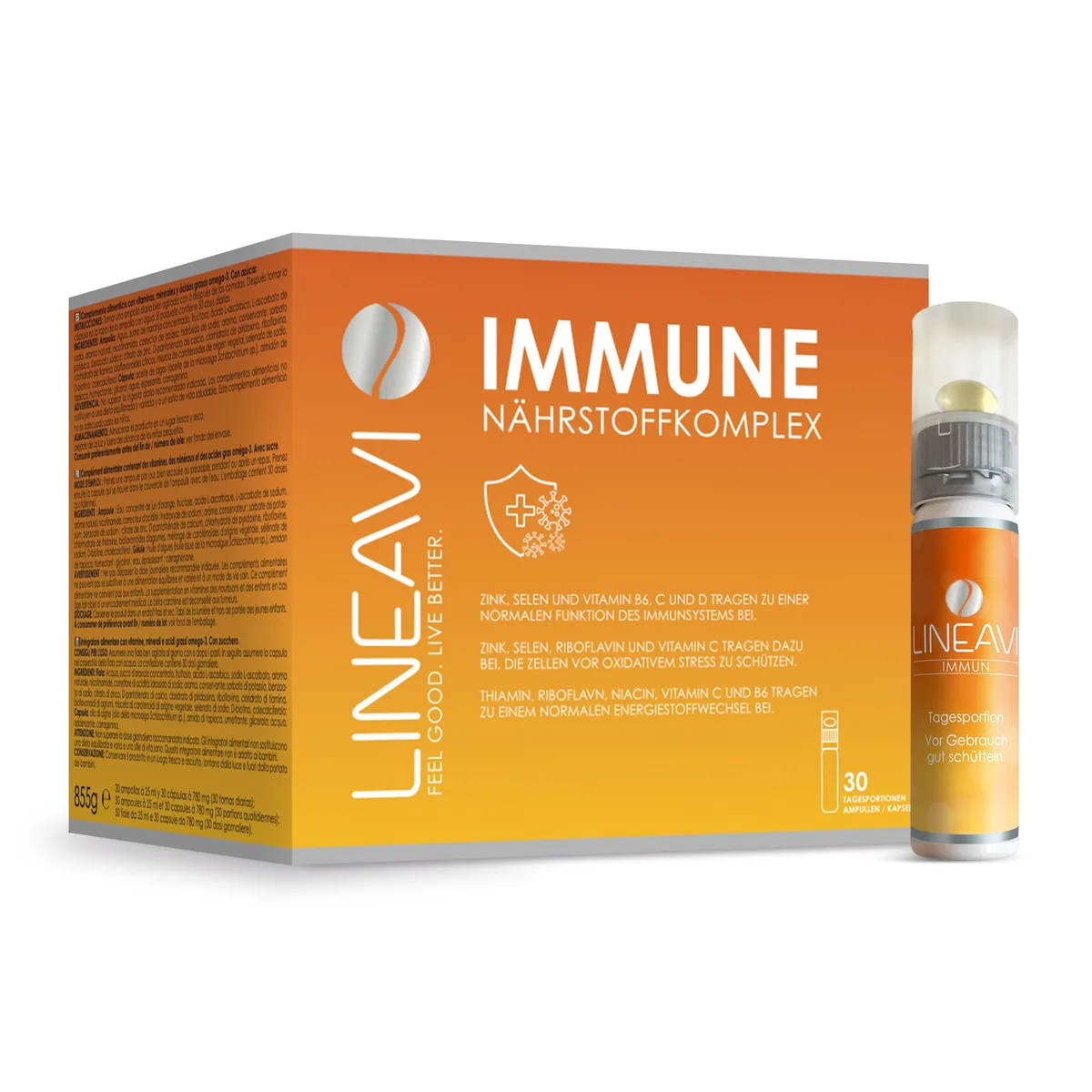 Immun (30x25ml Trinkfläschchen + 30 Omega 3 Kapseln) – Bild 2